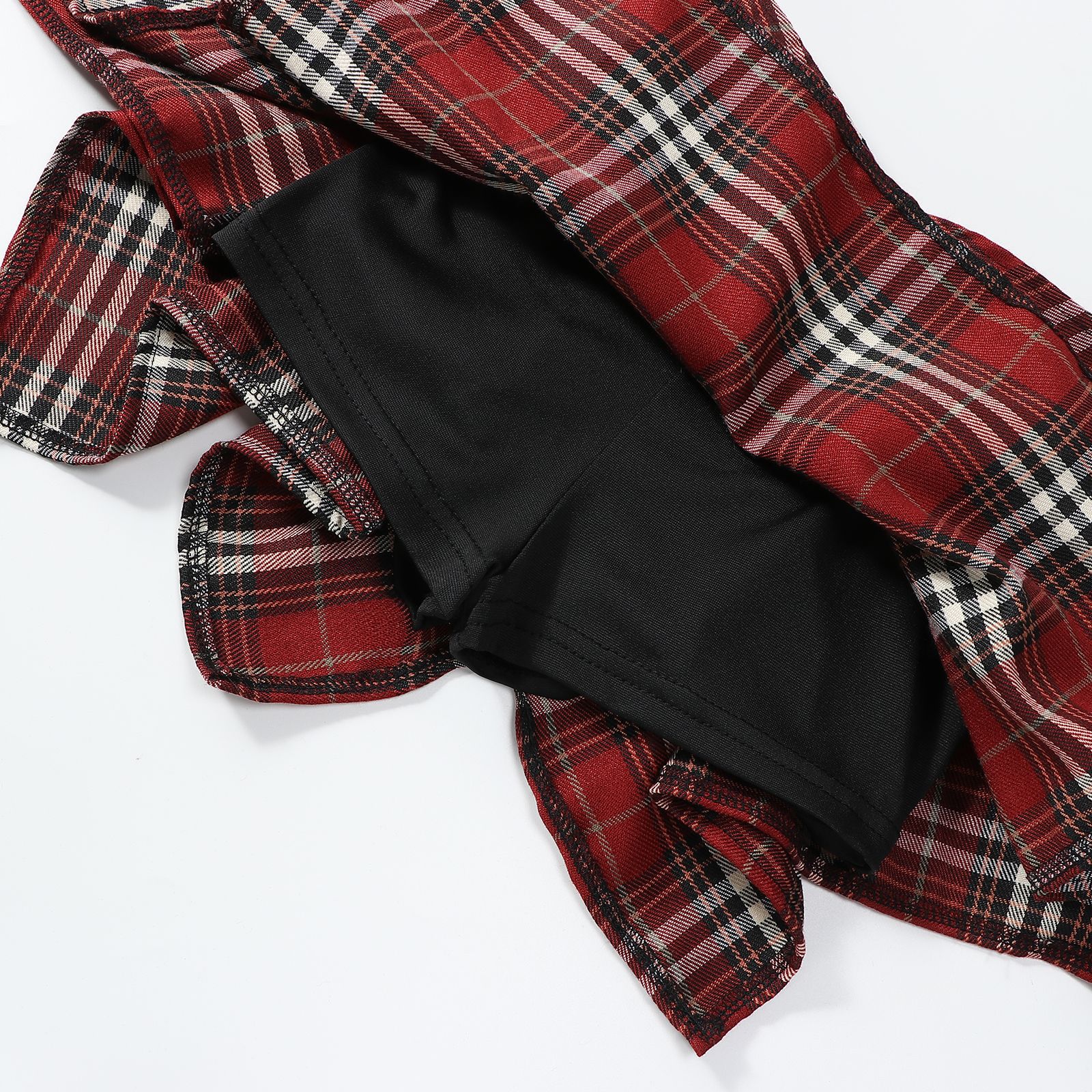 friendly4kid พร้อมส่ง กระโปรง ลายสก๊อต เด็กผู้หญิง สก๊อตแดง