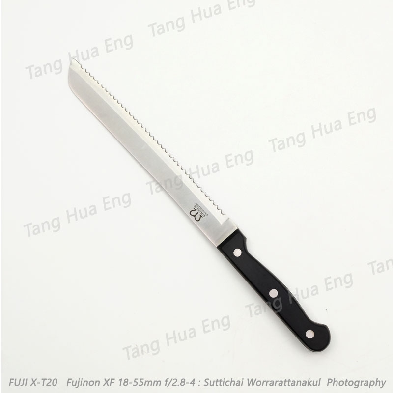 มีดหั่นขนมปังด้ามดำ ขนาด 8 นิ้ว KB-142