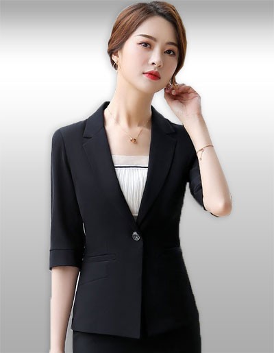เสื้อสูทผู้หญิงสีดำแบบสวยหรู มี 7 ไซส รหัส 2406