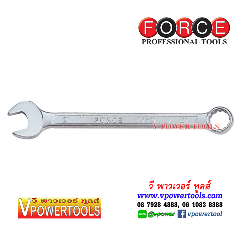 FORCE ประแจแหวนข้างปากตายข้าง (หน่วยหุน)