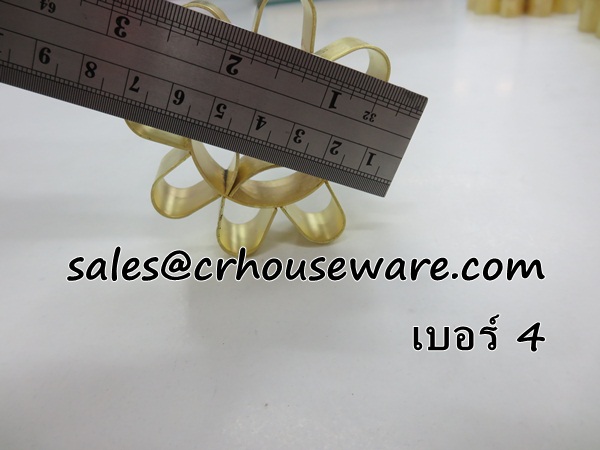 พิมพ์ขนมดอกจอกทองเหลือง เบอร์ 4 Dok Jok brass mold. Code: 016-DJT-7