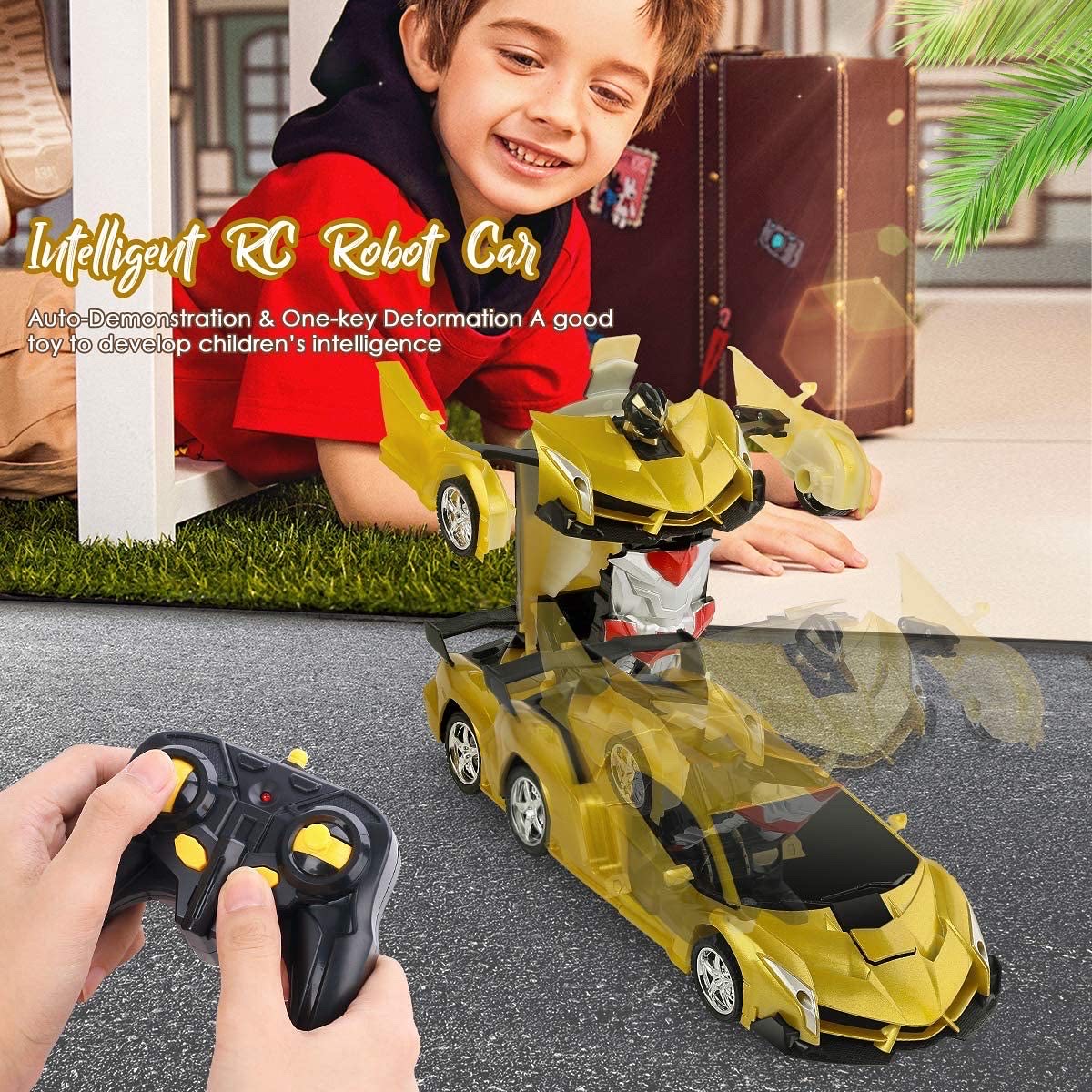 Remote Control Car Transforming Robot, BIFYTON