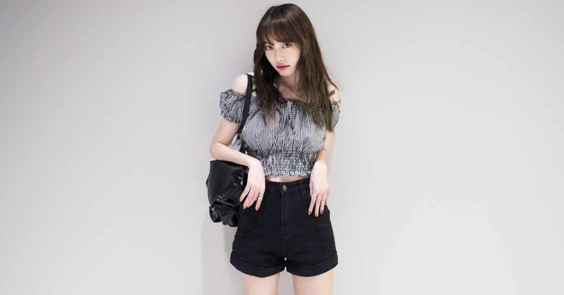 เสื้อครอปแฟชั่นแขนตุ๊กตาสวยหวาน รหัส2313