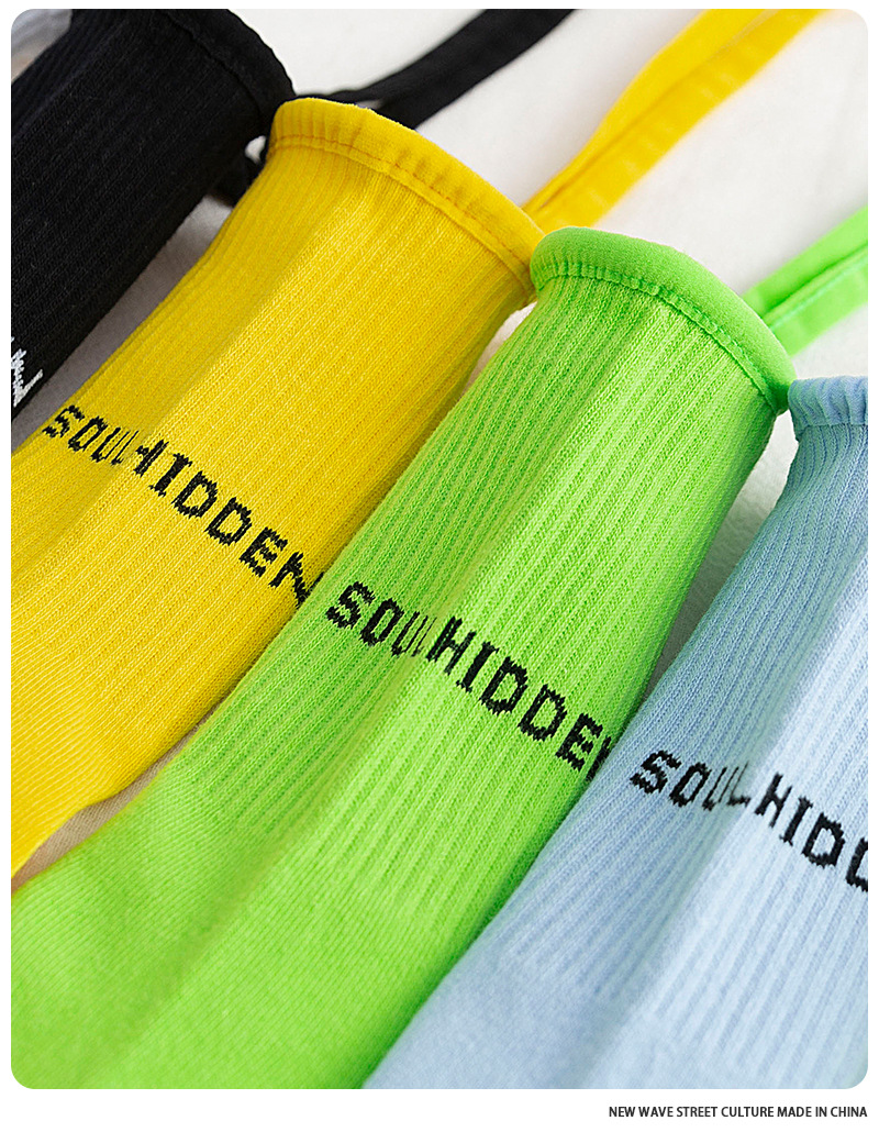 พร้อมส่ง ถุงเท้า เด็ก-ผู้ใหญ่ แบบยาว มีสายไขว้ ผูกข้อขา สีพื้น