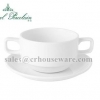 SOUP CUP 2HDLS. STACKABLE Code : P 0262,ถ้วยซุป สองหูโรงแรมซ้อนได้