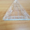 จานแก้วสามเหลี่ยม รหัส : 005-J255 Glass plate Triangle shape Code : 005-J255