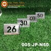 ป้ายเบอร์โต๊ะสแตนเลส 26-50 Table Number Sets. 005-JP-N50
