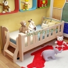 เตียงนอนไม้สนธรรมชาติ เตียงเดี่ยวสำหรับเด็ก สีเบจ TP21002 (WDK2)