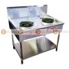 Stainless 2 Burnner Thai Range , เตาไทย 2 หัว ( ไม่มีที่พัก ) ,002-RW-2TBN70100 (SUS-304)