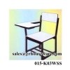 เก้าอี้แล็คเชอร์ ,เก้าอี้ทำข้อสอบ -หน้าขาวโฟเมก้า-มีชั้นวางของ 015-K03WSS