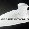 CHABA COFFEE CUP & TRAY ชุดอาหารว่างชบา หนาพิเศษ 017-CT2016
