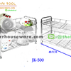 ชั้นตะแกรงสเตนเลสคว่ำจาน 2 ชั้น (Dish Rack 2 tiers) รหัสสินค้า 075-JK-500