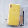 iPhoneXR เคสซิลิโคนนื่ม(เว้าท้าย) apple case logo สีเหลือง