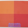 เสื่อรองจาน พลาสติกสาน -ตารางใหญ่สีส้ม Code: 005-TW-PPM-117