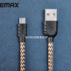 สายชาร์จ samsung remax แท้ สายถัก super nylon สีเหลือง