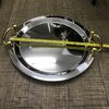 ถาดเสริฟสแตนเลสทรงกลม,serving_Tray_Round_Tray_with_handles_size 16" code:005-KF-ED-A16