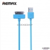 สายชาร์จ iPhone4/4s remax แท้ สายกลม สีฟ้า