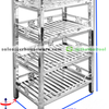 ชั้นสเตนเลสแบบท่อเหลี่ยม 4 ชั้น (Square Tubing Shelf 4 tiers) รหัสสินค้า 075-JK-709