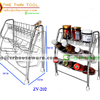 ชั้นวางขวดสเตนเลส 3 ชั้น (Bottle Shelf Stand 3 tiers) รหัสสินค้า 075-JK-ZV202