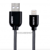 สายชาร์จ iPhone5/6 remax แท้ สายถัก super cable series สีดำ