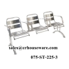เก้าอี้นั่งคอยคิว 3 ที่นั่งมีที่เท้าแขนสแตนเลส 075-ST-225/3