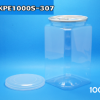 กระป๋อง CAN PET ฝาดึง เปิดง่าย ขนาด 1000ml ทรงสี่เหลี่ยม 008-GKPE1000S-307