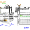 ชั้นคว่ำจานสเตนเลส 3 ชั้น (Dish Rack 2 tiers with Tray and Utensils Holder Box) รหัสสินค้า 075-JK-503