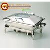 อ่างอุ่นอาหารสเตนเลสแบบสี่เหลี่ยมผืนผ้ามีกระจก 005-TF-CD-8,hot_dish 1/1 Chafing Dish Rectangle
