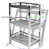 ชั้นสเตนเลสแบบท่อกลม 3 ชั้น (Round Tubing Shelf 3 tiers) รหัสสินค้า 075-JK-718