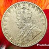 เหรียญ เงิน กษาปณ์ หมุนเวียน ประเทศ บริติช อินเดีย 1 Rupee 1913