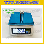 เครื่องชั่งน้ำหนักดิจิตอล พิกัดน้ำหนัก 15กิโลกรัม ยี่ห้อ CAS รุ่น SW-II ความละเอียด 0.5g (เครื่องชั่งผ่านตรวจรับรองจากสำนักชั่งตวงวัด)