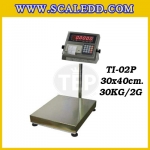 เครื่องชั่งน้ำหนักดิจิตอล แบบBuilt-In Printer พิกัด30kg ความละเอียด 2g ขนาดแท่นชั่ง 30*40cm ยี่ห้อ TIGER รุ่น TI-02P (เครื่องชั่งผ่านตรวจรับรองจากสำนักชั่งตวงวัด)
