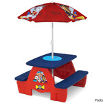 PAW Patrol Picnic Table with Block Baseplate & Cupholders