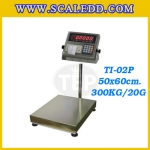 เครื่องชั่งน้ำหนักดิจิตอลแบบBuilt-In Printer พิกัด 300kg ความละเอียด 20g ขนาดแท่นชั่ง 50*60cm ยี่ห้อ TIGER รุ่น TI-02P (เครื่องชั่งผ่านตรวจรับรองจากสำนักชั่งตวงวัด)