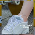 สร้อยข้อเท้าเงินแท้ 92.5% ลายโซ่ร้อยปลาโลมา งานน่ารักๆ (เรือนเงินแท้)(กระดิ่ง 1 ลูก) สร้อยกว้าง 1.5 mm.