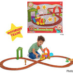 รถไฟวิ่งอัตโนมัติพร้อมรางขนาดกว้างกว่า 4 ฟุต CoComelon All Aboard Musical Train with Bonus Pieces, 24-pieces