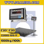 เครื่องชั่งสแตนเลส1000กิโลกรัม เครื่องชั่งดิจิตอล1000กิโลกรัม เครื่องชั่งกันน้ำ1000kg พิกัด1ตัน ความละเอียด 100กรัม ขนาดแท่น 150*150cm. ยี่ห้อ CAS รุ่น CI200S (เครื่องชั่งผ่านตรวจรับรองจากสำนักชั่งตวงวัดกรณีใช้ชั่งซื้อขาย)