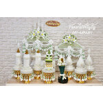 เครื่องบวชดอกไม้ประดิษฐ์ สีขาว