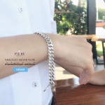 สร้อยข้อมือเงินแท้92.5% ลายเลส (สร้อยงานไทย) (เรือนเงินแท้)(กว้าง 7.0-10 มิล/ หนา 3.0 มิล)