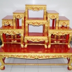 โต๊ะหมู่บูชา หมู่ 9 หน้า 10 ขาสิงห์(สีแดง)