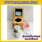 ตุ้มน้ำหนักสแตนเลสเดี่ยวมาตรฐาน2kg Class F1 (ไม่มีใบเซอร์ฯ) ตุ้มสแตนเลส2กิโลกรัม พร้อมกล่องไม้บุกำมะหยี่ ถุงมือ และผ้าเช็ดตุ้ม สำหรับสอบเทียบน้ำหนักชั่งไม่เกิน2kg