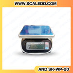 เครื่องชั่งน้ำหนักดิจิตอล20กิโลกรัม เครื่องชั่งกันน้ำ20kg เครื่องชั่งดิจิตอล20กิโลกรัม กิโลดิจิตอล20kg ความละเอียด10kg AND HL-WP-20 เครื่องชั่ง20กิโลกรัม ตาชั่ง20กิโลกรัม เครื่องชั่งน้ำหนัก20kg/10g ขนาดจานชั่ง 23.2x19.2cm.