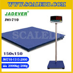 เครื่องชั่งดิจิตอล2000kg เครื่องชั่งดิจิตอล2ตัน พิกัดน้ำหนัก 2000kg ค่าละเอียด 200g ขนาดแท่น 150x150cm. ยี่ห้อ JADEVER รุ่น JWI-710