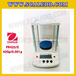 เครื่องชั่งดิจิตอล ทศนิยม3ตำแหน่ง รุ่น PR423/E เครื่องชั่ง420gx0.001g เครื่องชั่งดิจิตอล420g เครื่องชั่งละเอียดสูง420กรัม พิกัดน้ำหนัก 420g ความละเอียด 0.001g ยี่ห้อ OHAUS รุ่น PR423/E