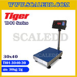 เครื่องชั่งน้ำหนักดิจิตอล พิกัด30kg ความละเอียด2g ยี่ห้อ TIGER รุ่น TI-01 ขนาดแท่นชั่ง30*40cm