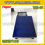 เครื่องชั่งพกพา30กิโลกรัม เครื่องชั่งน้ำหนักแบบพกพา30กิโลกรัม เครื่องชั่งน้ำหนักดิจิตอล30กิโลกรัม เครื่องชั่งพกพาพร้อมบลูทูธ(Bluetooth) พิกัดน้ำหนัก 30 กิโลกรัม ความละเอียด 0.10kg ยี่ห้อ TIGER รุ่น TSS-01