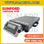 เครื่องชั่งขนส่ง-ไปรษณีย์ เครื่องชั่งน้ำหนัก SUNFORD PCS-60-FC11 พิกัด 60 กิโลกรัม ค่าละเอียด 20 กรัม (รหัสตัวแทน B198)