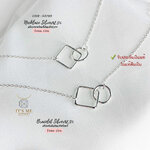 สร้อยเงินแท้พร้อมจี้92.5% Minimal Style งานเล็กๆ น่ารักๆ (มีข้อมือเข้า set)(เรือนเงินแท้)