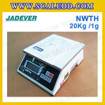 เครื่องชั่งน้ำหนักดิจิตอล พิกัดน้ำหนัก 20kg ยี่ห้อ JADEVER รุ่น NWTH ความละเอียด 1g (มีใบผ่านตรวจรับรองจากสำนักชั่งตวงวัด)
