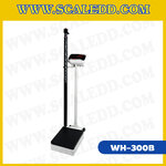 เครื่องชั่งน้ำหนักบุคคลพร้อมชุดวัดส่วนสูง พิกัดน้ำหนัก 300 กิโลกรัม ค่าละเอียด 50 กรัม รุ่น WH-300B